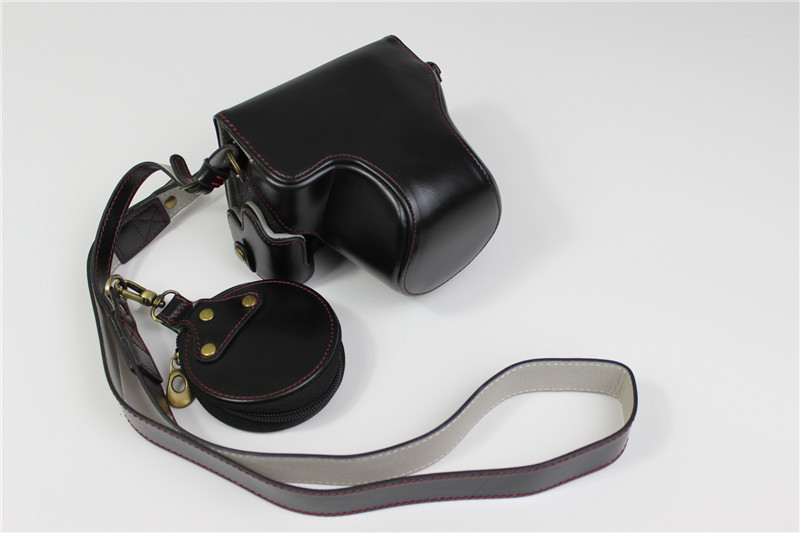 Luxury Bags Video - Canon eos M6 mark ii m6ii,ショルダーストラップ付きカメラプロテクター用の豪華なPUレザーケース