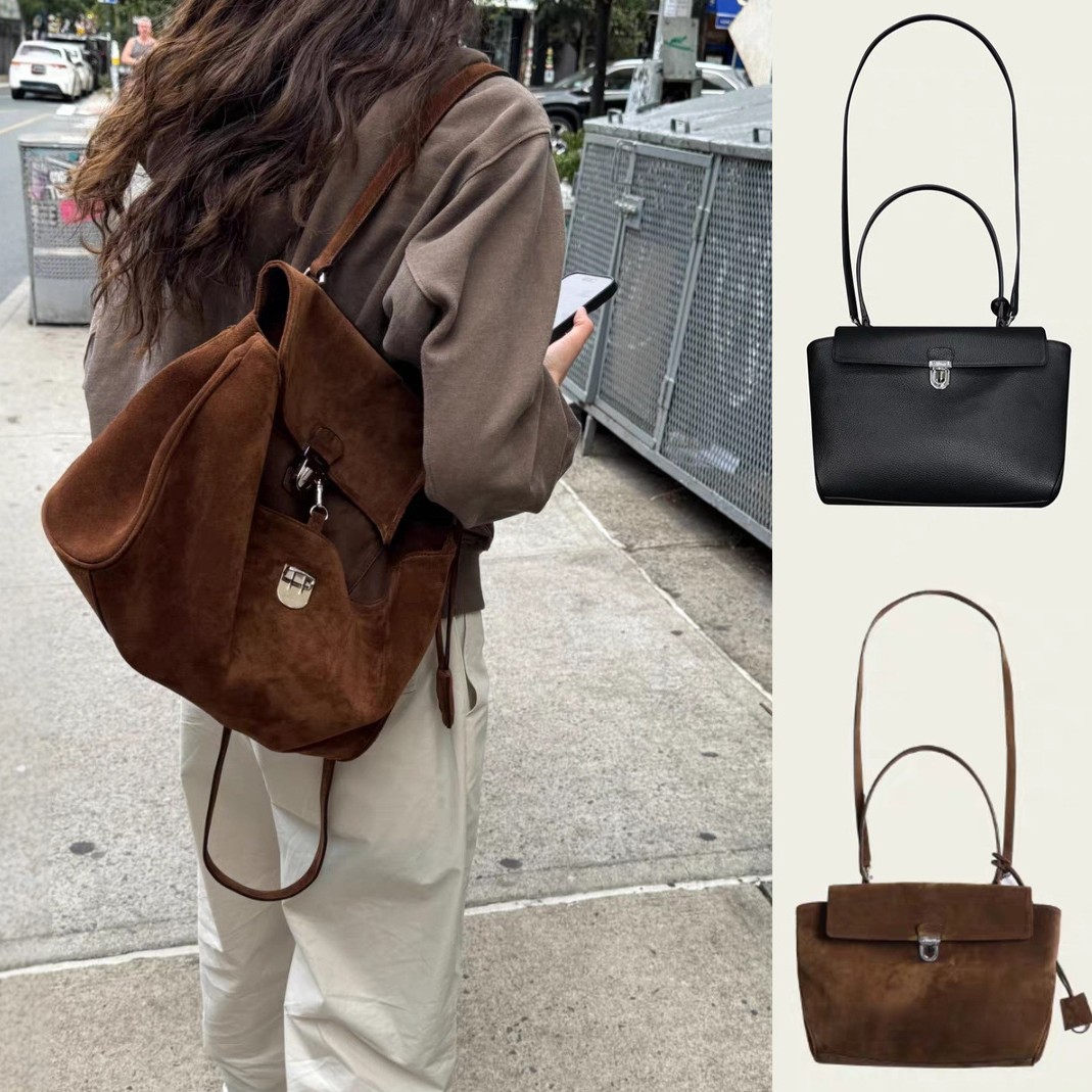 Luxury Bags With Silver Hardware - 高級ブランド本革女性ショルダーバッグカジュアル牛革スエード女性トートバッグシルバーバックルハンドバッグ女性メッセンジャーバッグ