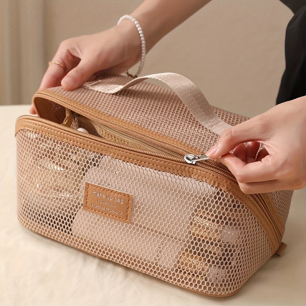 Luxury Ziploc Bags - 女性用メイクアップオーガナイザー、トイレタリーキットバッグ、メイクアップケース収納ポーチ、高級レディースボックス、コスメティックバッグ、旅行用ジッパー付きオーガナイザーバッグ