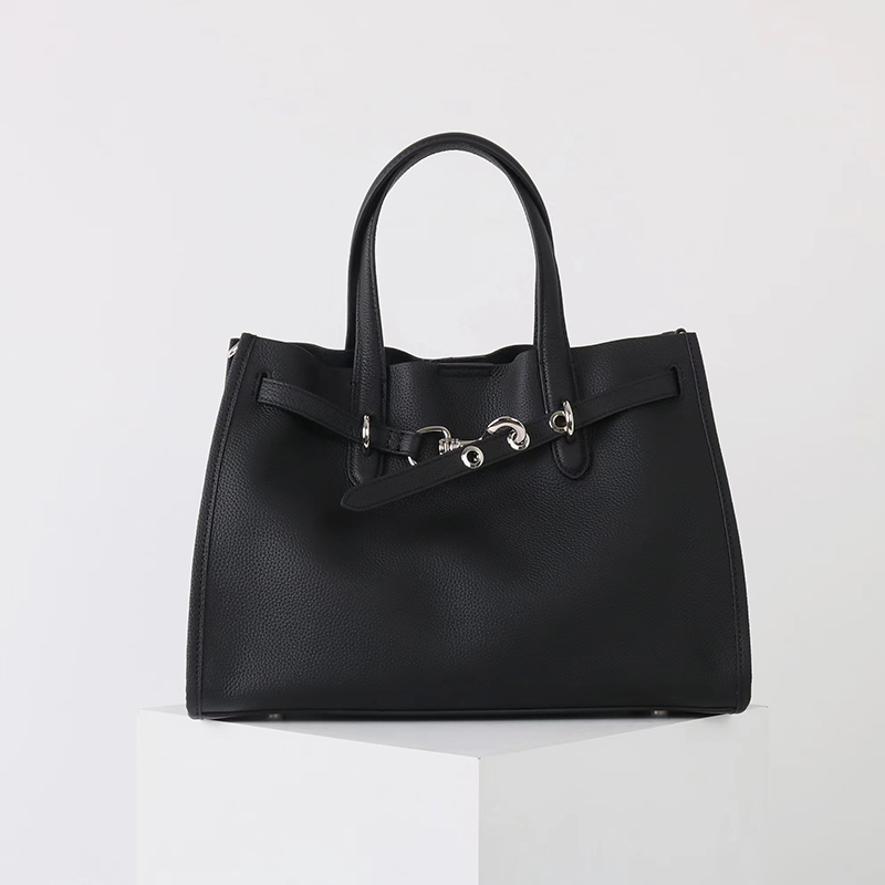 Luxury Bags With Silver Hardware - 高級ブランドシルバーバックル女性バッグ本革ハンドバッグ女性ショルダーバッグ牛革秋冬新スクエア女性トートバッグ
