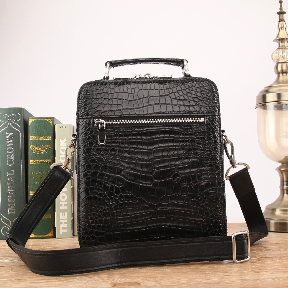 ホット高級品質メンズ本物/本物の 100% ワニ腹皮メンズバ - Luxury Bags With Silver Hardware のレビューと価格