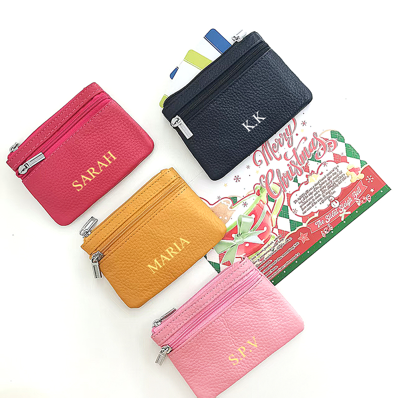本革カスタムレターコインバッグ牛革高級ジップカードウォレット - Luxury Ziploc Bags のレビューと価格