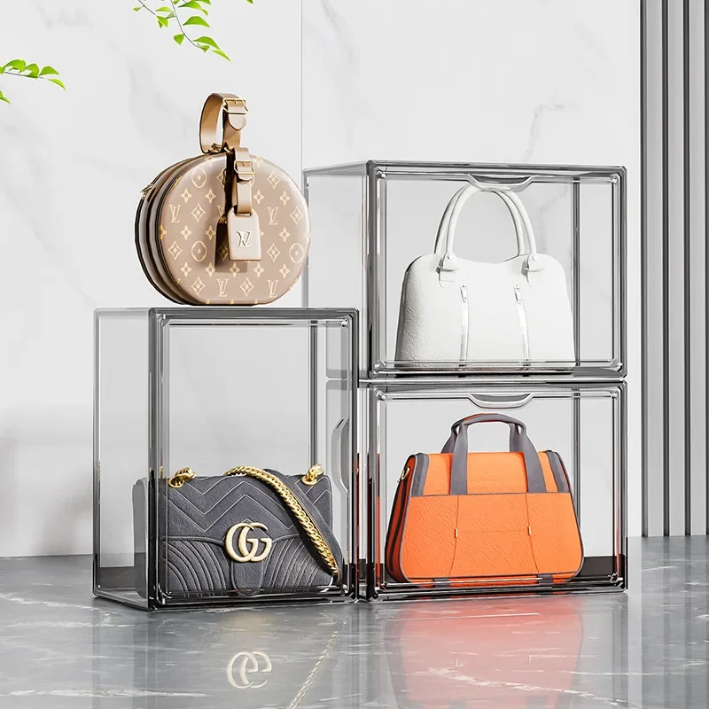 バッグ収納ボックス、ブランド高級バッグ防塵収納ラック、六面透 - Luxury Bags Brand Names のレビューと価格