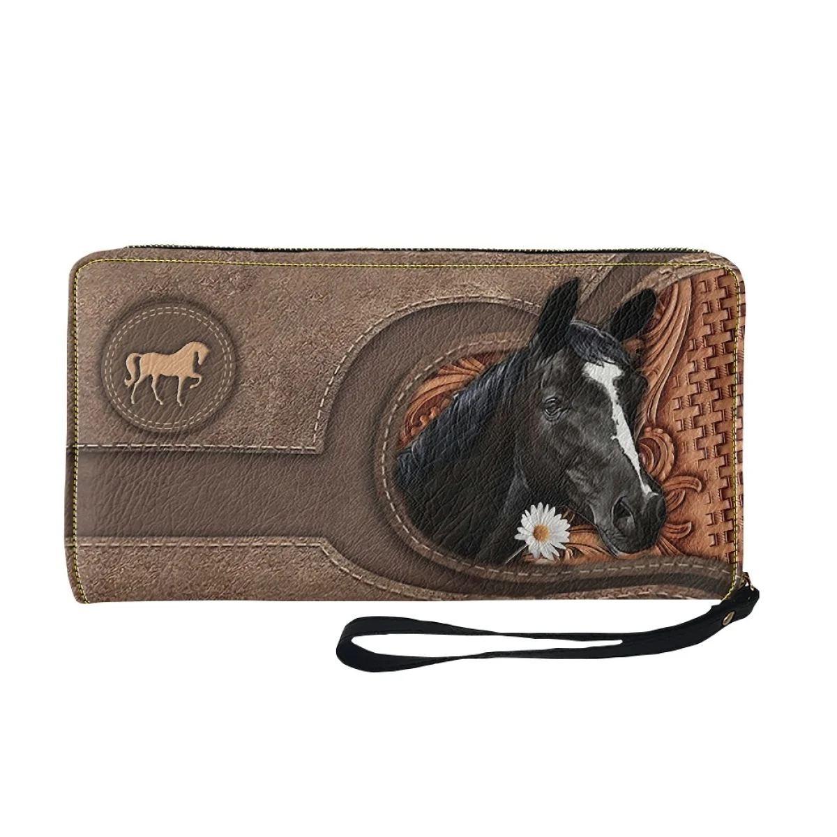 女性用高級ブランド財布 動物馬3Dプリント 長財布 マネーバ - Luxury Bags Brand Names のレビューと価格