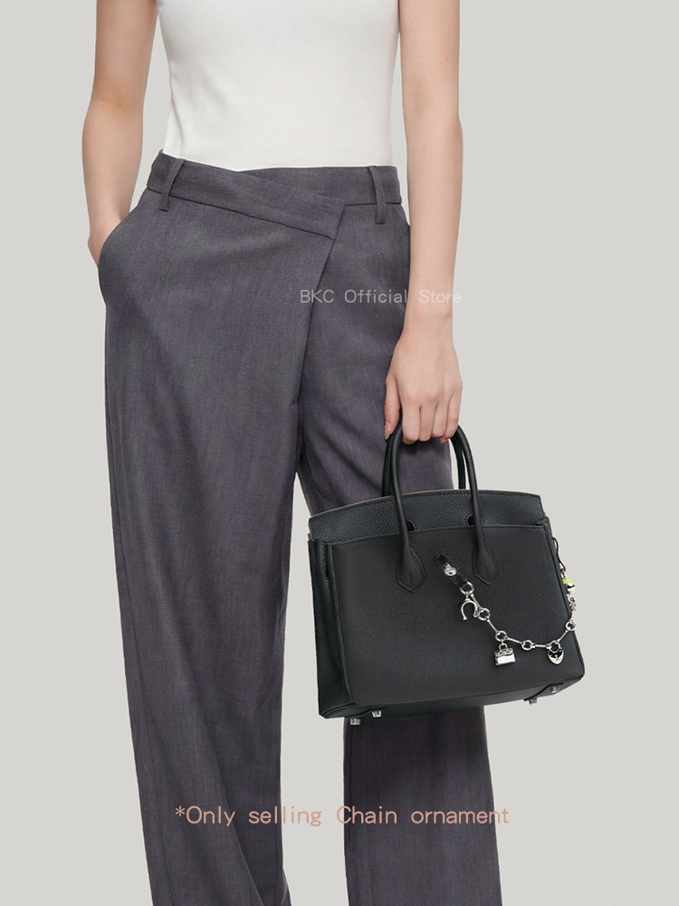 高級メタルスプライスカーフスキンバッグチャームシルバーチェー - Luxury Bags With Silver Hardware のレビューと価格