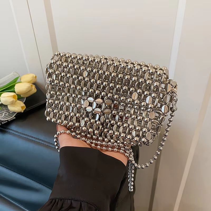 PU 高級感 ソリッドカラー イブニングバッグ 透かし彫り  - Luxury Bags In Sale のレビューと価格